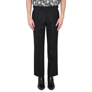 SUNFLOWER Men's Pleated Straight Leg Tailored Trousers Men BLACK Pants